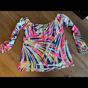 Lilly Pulitzer XS Off Shoulder Top EUC